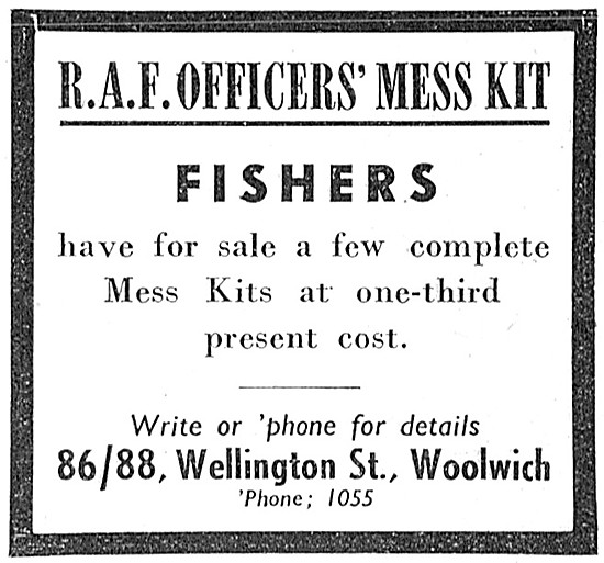 Fishers RAF Officers Mess Kit                                    