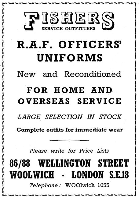 Fishers RAF Officers Uniforms                                    