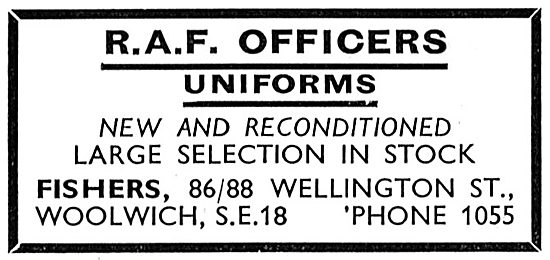 Fishers RAF Officers Uniforms                                    