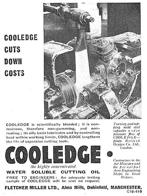 Fletcher Miller Cooledge Water Soluble Cutting Oil               