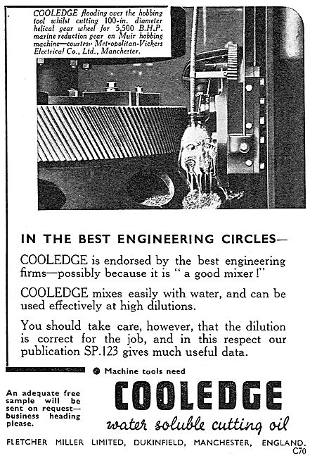 Fletcher Miller Cooledge Water Soluble Cutting Oil               