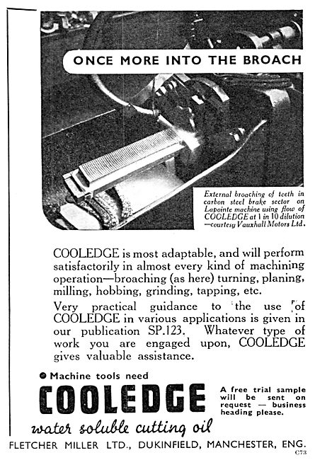 Fletcher Miller Cooledge Water Soluble Cutting Oil               