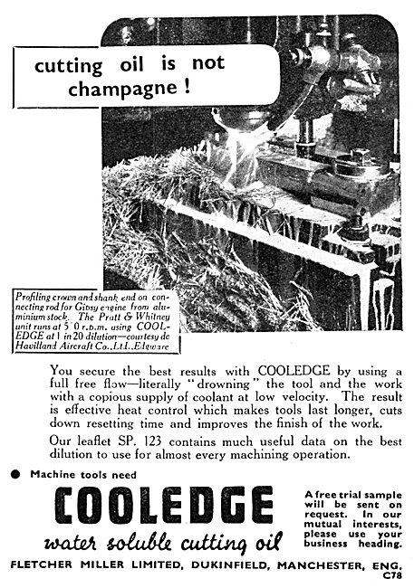 Fletcher Miller Cooledge Water Soluble Cutting Oil               