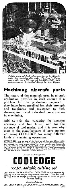 Fletcher Miller Water Soluble Machine Tool Cutting Oils          