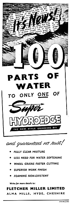 Fletcher Miller SUPER HYDROEDGE Soluble Grinding Oil             