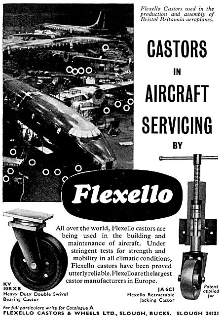 Flexello Castors For Aircraft Servicing Equipment                