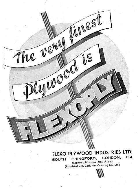 Flexo Flexoply Aircraft Plywood 1943 Advert                      