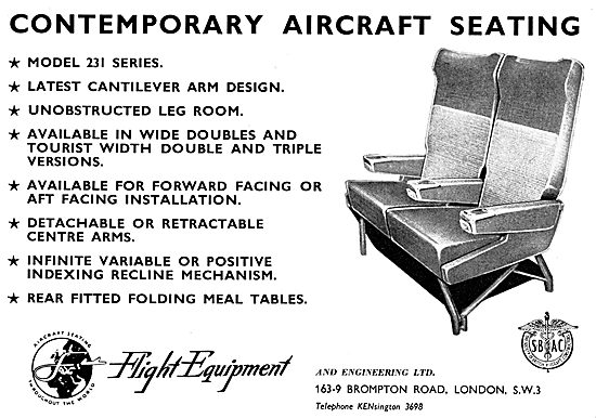 Flight Equipment Aircraft Seating 1958                           