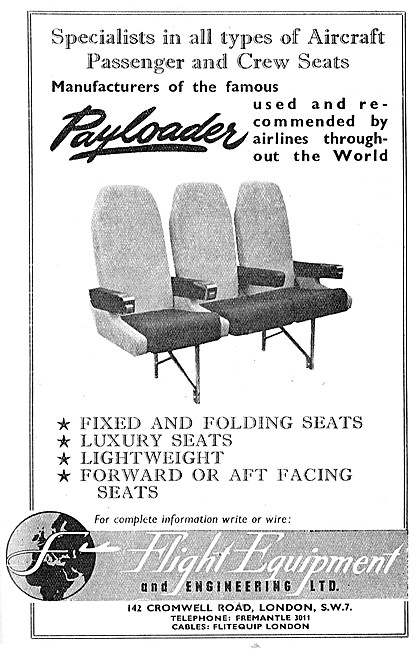 Flight Equipment.  Aircraft Seating                              