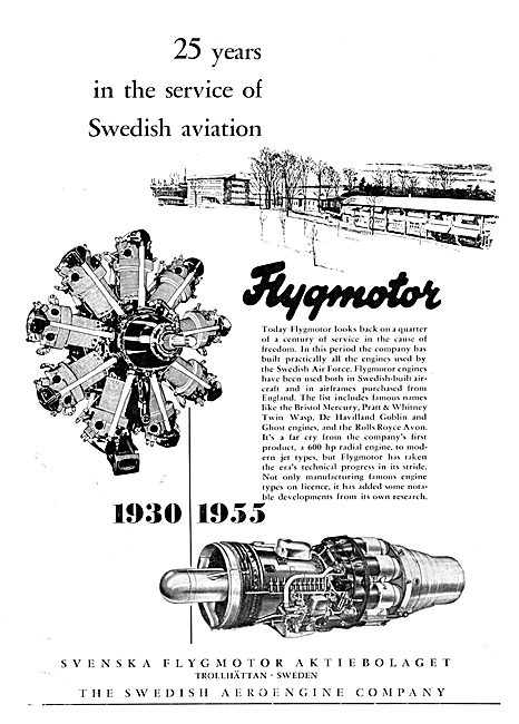 Flygtmotor Aero Engines 1955 - 20 Years                          