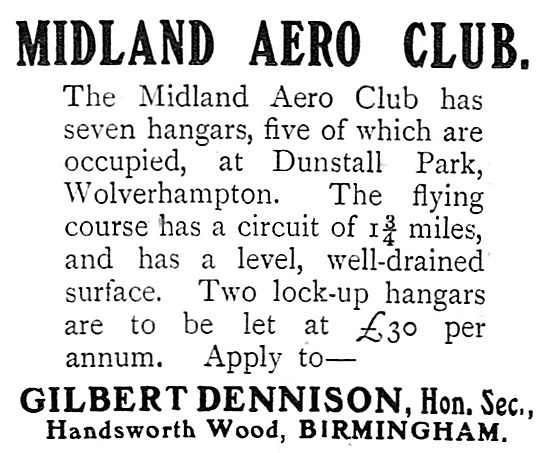 Midland Aero Club Dunstall Park Wolverhampton                    