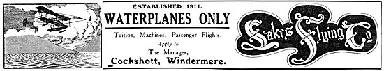 Lakes Waterplane Flying School.  Cockshott Windermere            