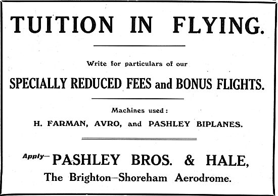 Tuition In Flying At Brighton Shoreham - Pashley Bros & Hale     
