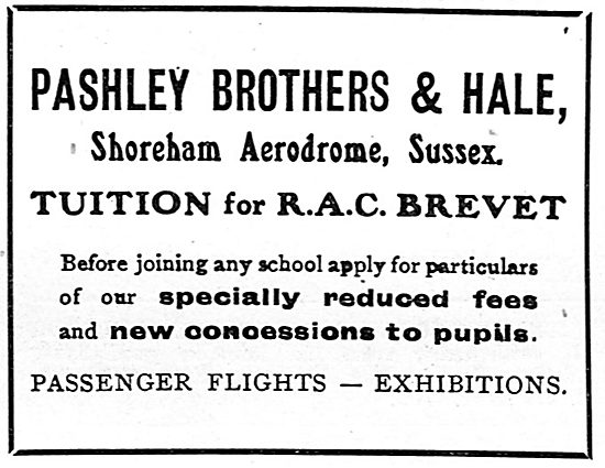 Tuition For The RAC Brevet At Shoreham. Pashley Bros & Hale      