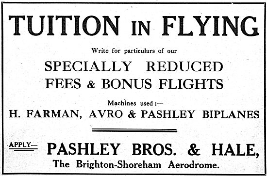 Pashley Brothers & Hale Flying School. Shoreham                  