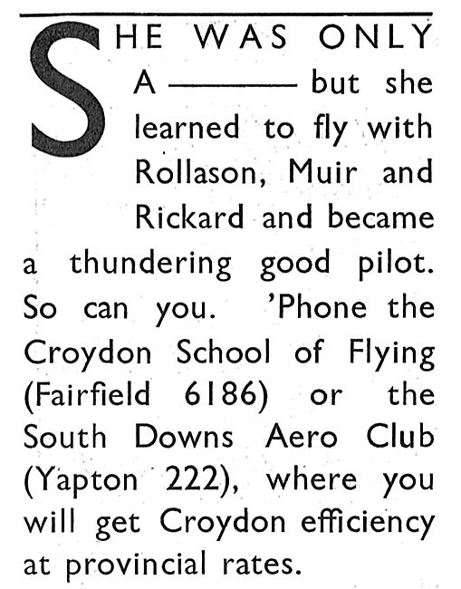 Rollason Muir & Rickard: Croydon & Ford Aerodromes               