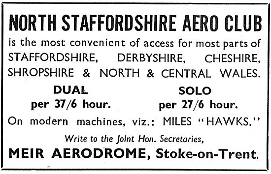 North Staffordshire Aero Club - Meir Aerodrome                   