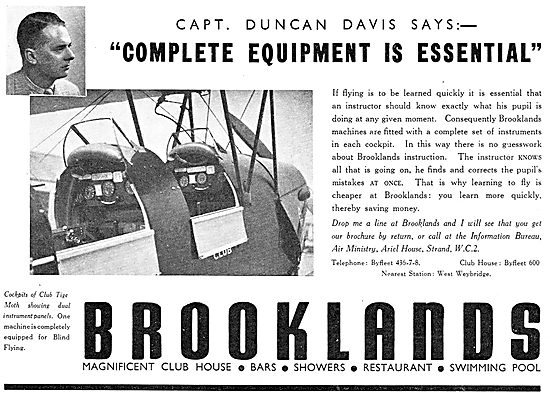 Brooklands Flying Club - Capt Duncan Davis Says...               