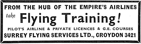 Surrey Flying Services. Croydon. All Flying Courses              