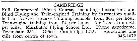 Marshalls Flying School - Cambridge Airport                      