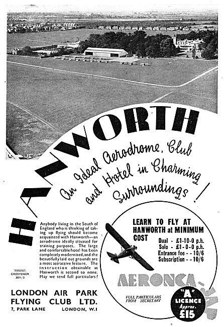London Air Park Flying Club. Hanworth                            