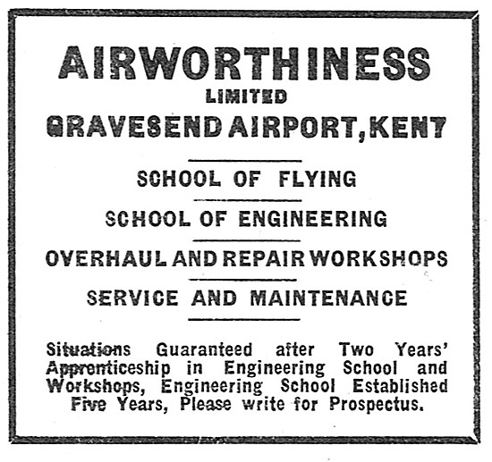 Airworthiness Ltd. Gravesend Airport, Kent.                      