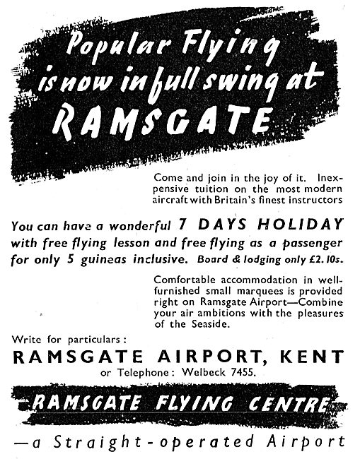Ramsgate Flying Centre - Ramsgate Airport Kent                   