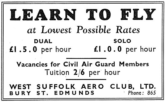West Suffolk Aero Club - Bury St Edmonds                         