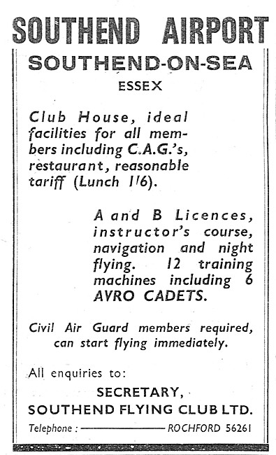 Southend Flying Club. Southend-On-Sea                            