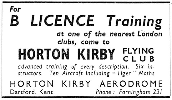 Horton Kirby Flying Club. Dartford, Kent.                        