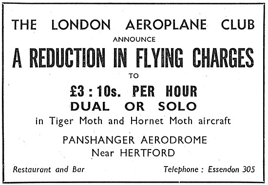 The London Aeroplane Club Panshanger                             