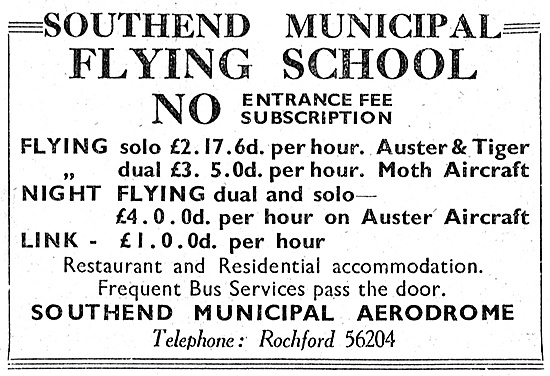 Southend Municipal Flying School                                 
