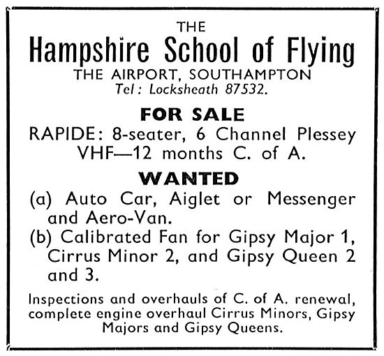 Hampshire School Of Flying - Southampton Airport                 
