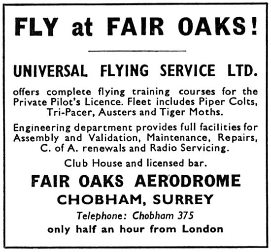 Universal Flying Service Fair Oaks                               