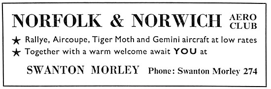 Norfolk & Norwich Flying Club. Swanton Morley 1966               