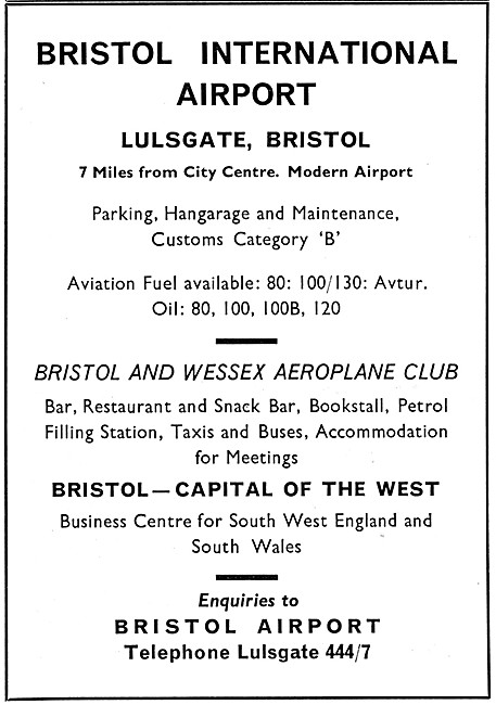 Bristol & Wessex Aeroplane Club. Bristol Lulsgate                