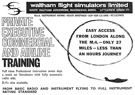 Waltham Flight Simulators 1967 White Waltham                     
