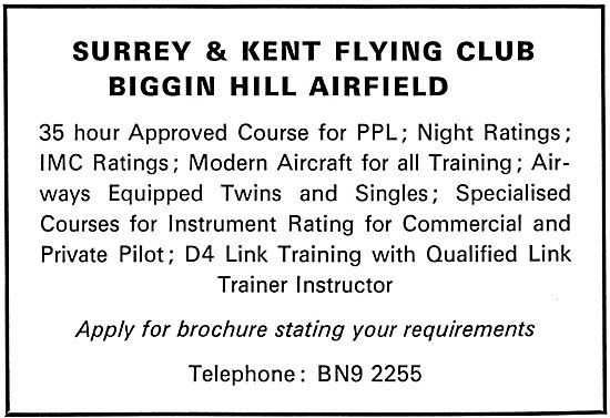 Surrey & Kent Flying Club Biggin Hill                            