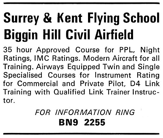 Surrey & Kent Flying School Biggin Hill                          