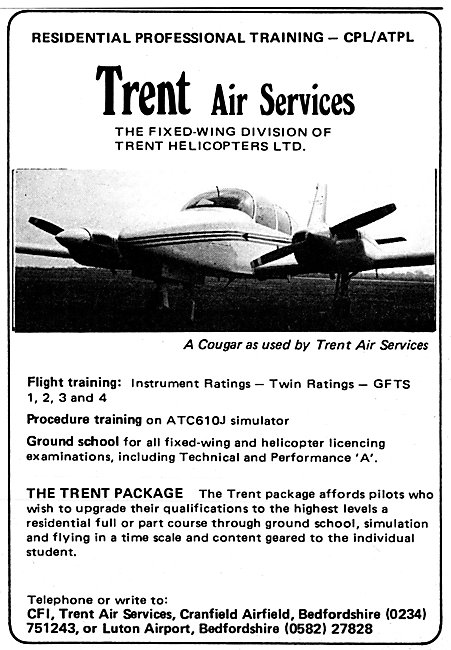 Flying Training Trent Air Services Cranfield                     