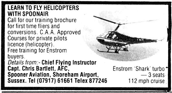 Helicopter Flying Training Spoonair Aviation Shoreham            