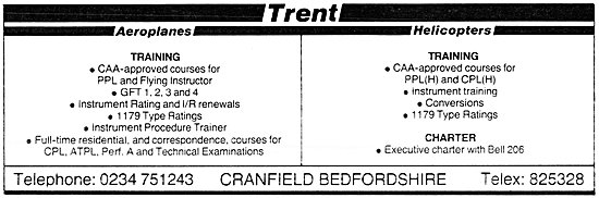 Trent Air Services Cranfield Professional Pilot Training         