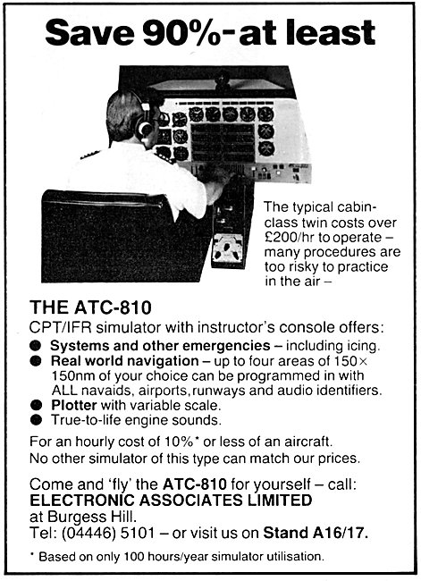 Electronics Associates ATC-810 Flight Simulator                  