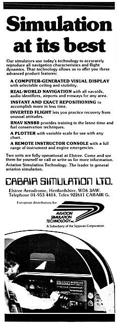 Cabair Simulation Elstree - Flight Simulator Training 1981       