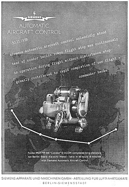 Focke-Wulf FW 200 Condor - Siemens Autopilot                     