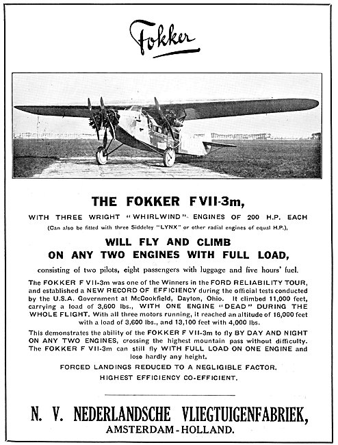 Fokker F.VII-3m 1925                                             