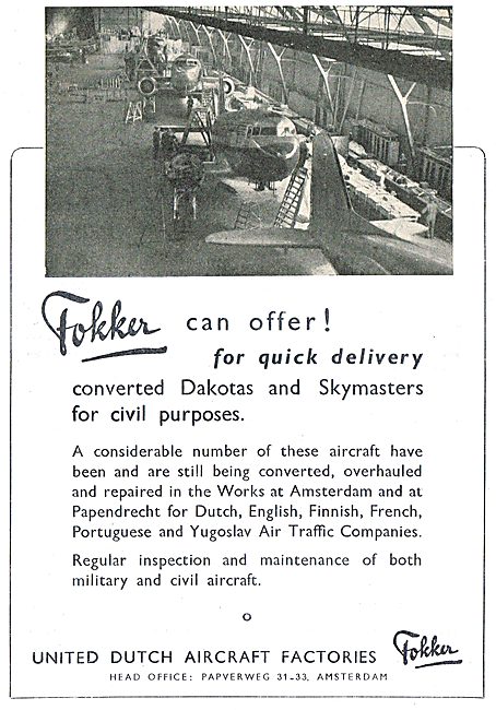 Fokker - United Dutch Aircraft Factories                         