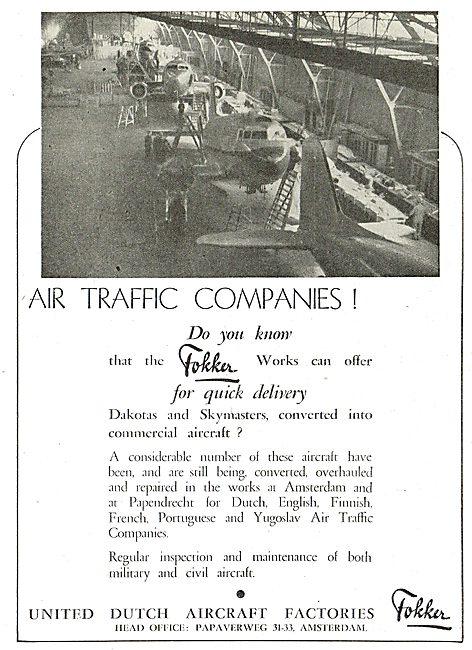 Fokker - United Dutch Aircraft Factories                         