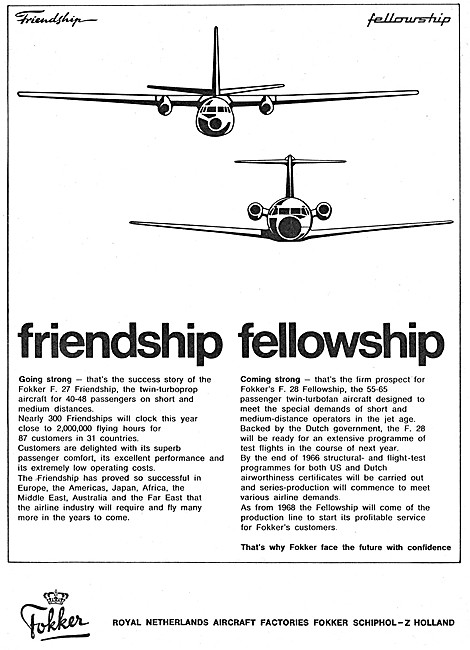 Fokker F.27 - Fokker F.28 - Fokker Friendship - Fokker Fellowship