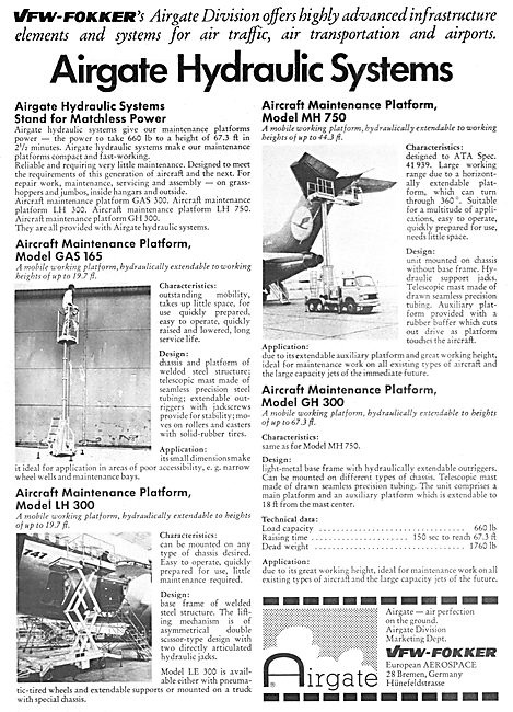 Fokker-VFW Airgate Hydraulic Systems - Ground Handling Equipment 